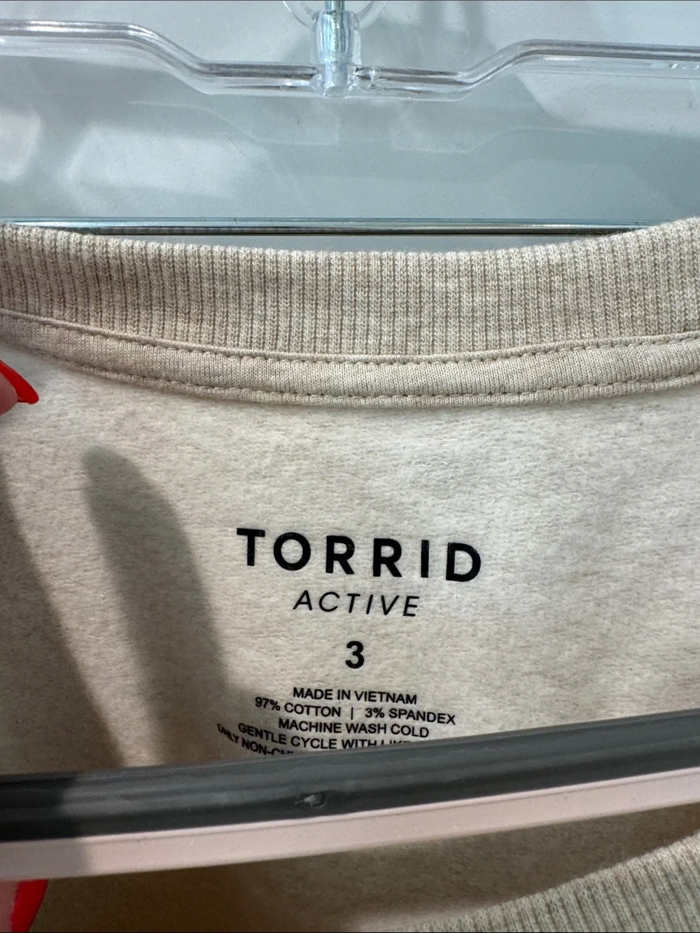 torrid Beige Sweat Set with multi color Stripes Trim